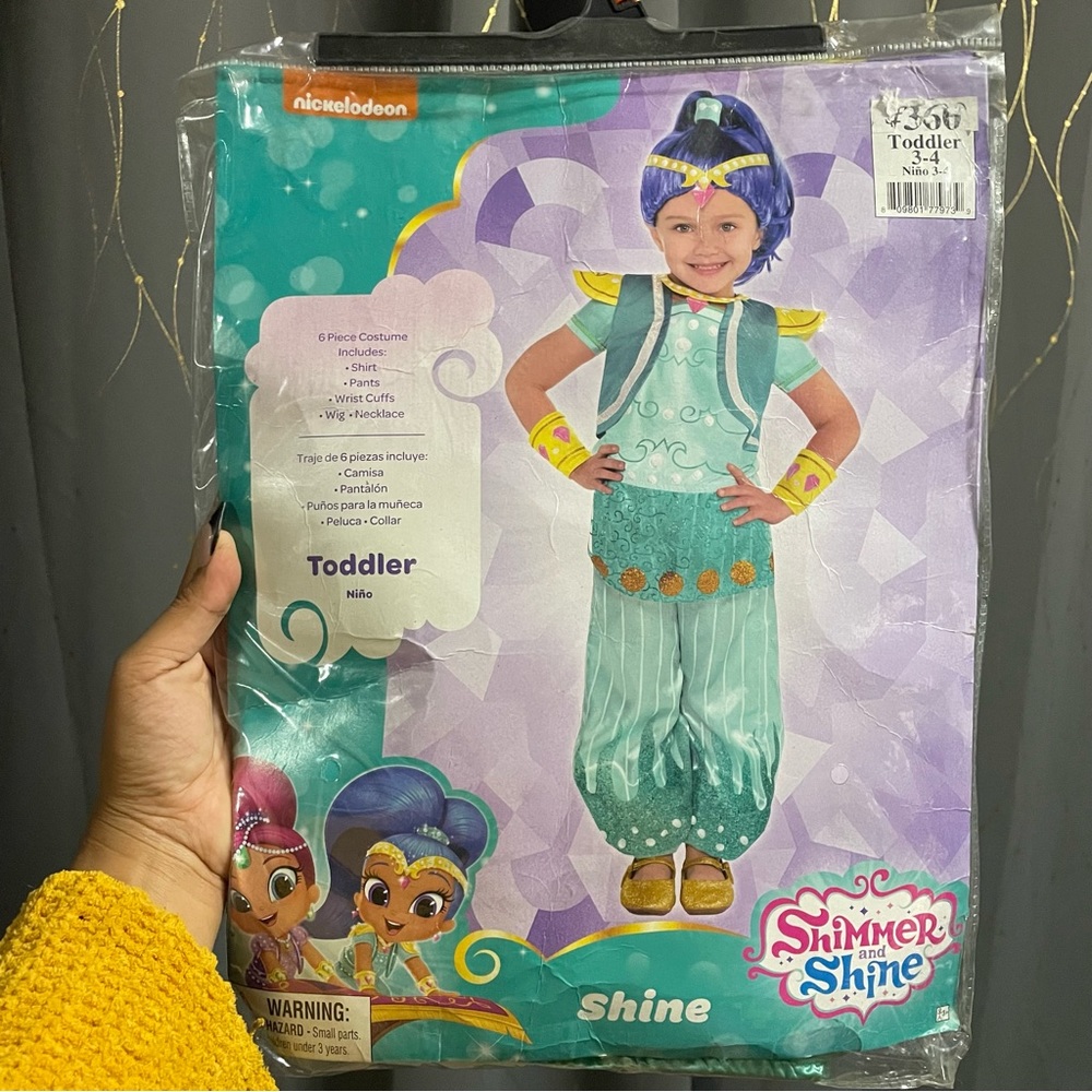 Shimmer & Shine: Shine Costume Halloween Genie Style - Toddler 3-4